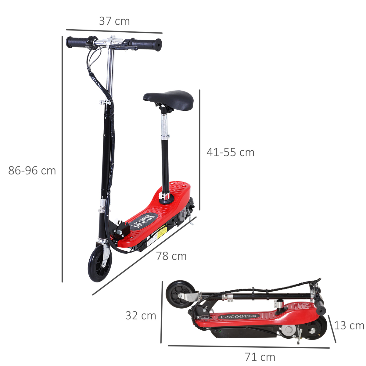 VoltRide™ Electric Scooter – Red