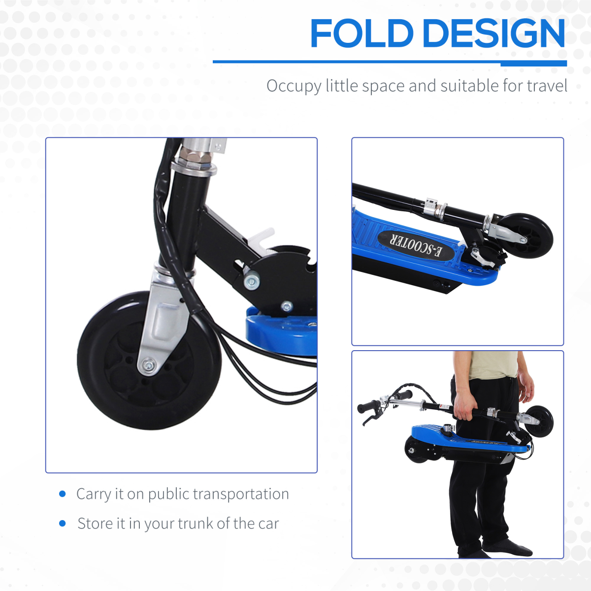 VoltRide™ Electric Scooter – Blue
